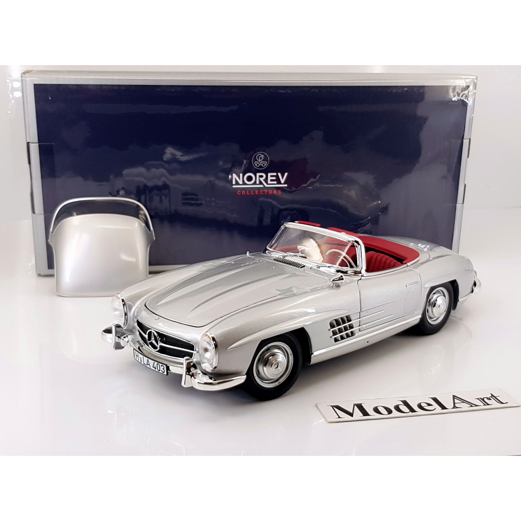 【模型車藝】1/18 Norev Mercedes-Benz 300 SL Roadster 1957 敞篷車【附車頂】