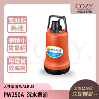 │COZY│💟新款優惠中💟 大井 沉水泵浦 家用小型 抽水馬達 PW250A ｜浮球液麵開關 直桶沈水泵浦 污水馬達
