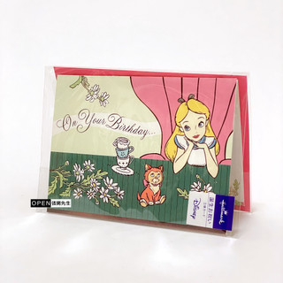 MOMOWOOモモウゥ｜日本 Disney 愛麗絲 Alice 立體生日卡片