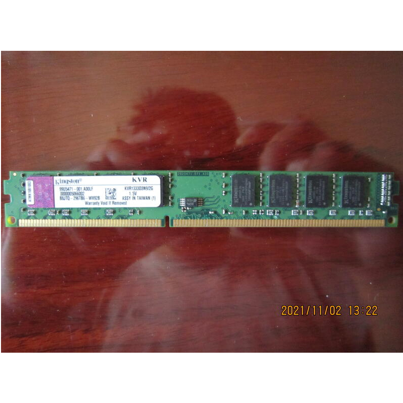 金士頓記憶體Kingston DDR3 1333 2GB 2G KVR1333D3N9/2G/雙面/窄版