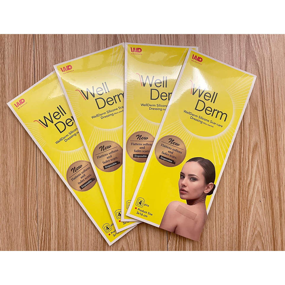 【維凝敷 Well Derm】矽膠疤痕貼片一組四入 *剖腹產必備