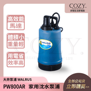 │COZY│💟新款優惠中💟 大井 海水專用 家用小型泵浦 PW800AR ｜沉水馬達 沉水泵浦 抽水馬達 水龜 清除積水