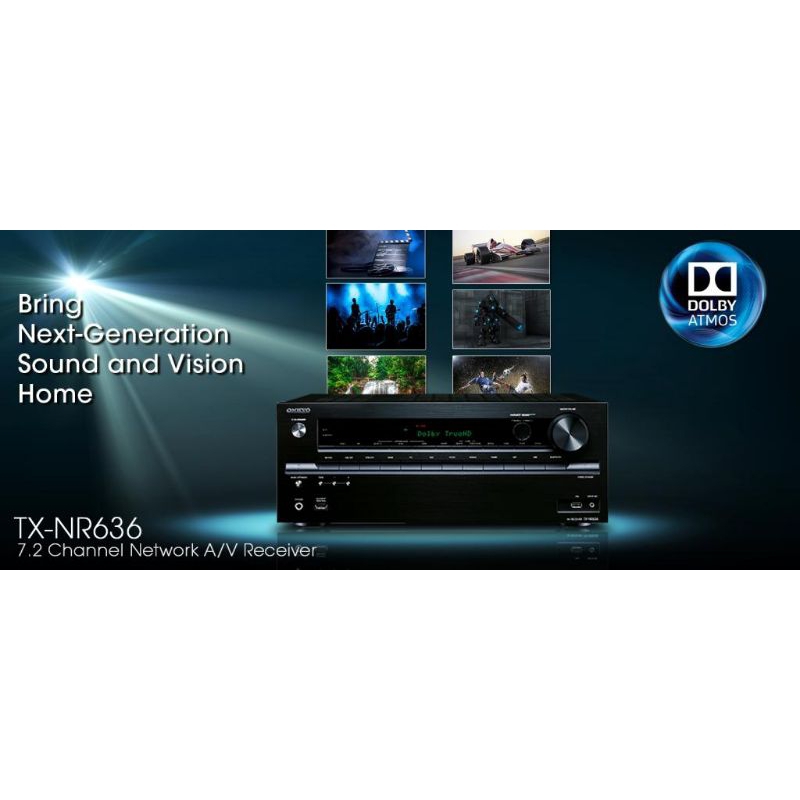 孟芬逸品展品日本ONKYO杜比全景聲(Dolby Atmos) TX-NR636 7.2聲環繞擴大機