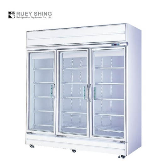 瑞興  雙門直立式滑門玻璃冷藏展示櫃 機上型