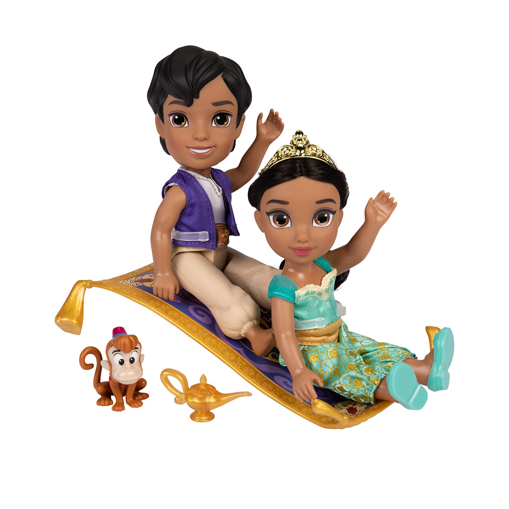 迪士尼百年慶典 阿拉丁6吋娃娃雙人組 正版 振光玩具
