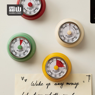 【日本霜山】美式復古造型磁吸機械式計時器(免電池)-共3色《WUZ屋子》烘焙 磁鐵 造型廚房小物 倒數