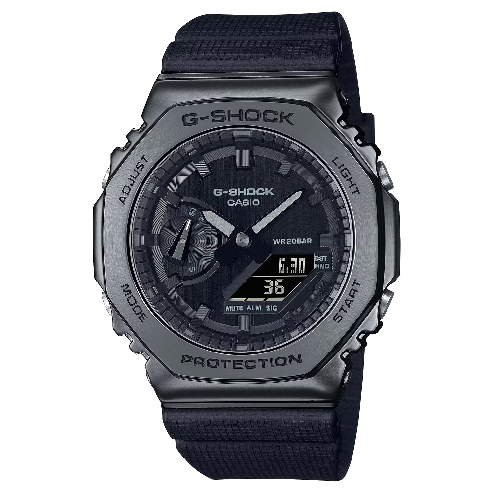 CASIO 卡西歐 G-SHOCK 農家橡樹 八角雙顯電子錶 GM-2100BB-1A