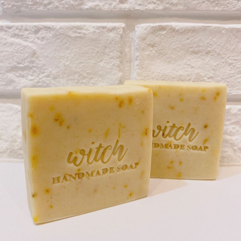 Witch手工皂-冷製皂-糙米皂系列／金盞花精華潤膚皂／乾燥／敏感／熟齡肌膚