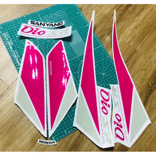 🌟現貨 贈小貼 車貼 Dio sr 迪奧 碟煞 桃紅 灰 車貼 貼紙 透明底 限白色車適用 一車份