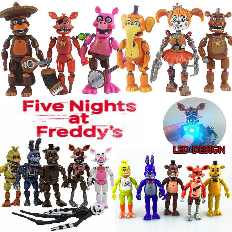 7款角色人物一起賣「玩具熊的午夜後宮」可拆卸人物模型