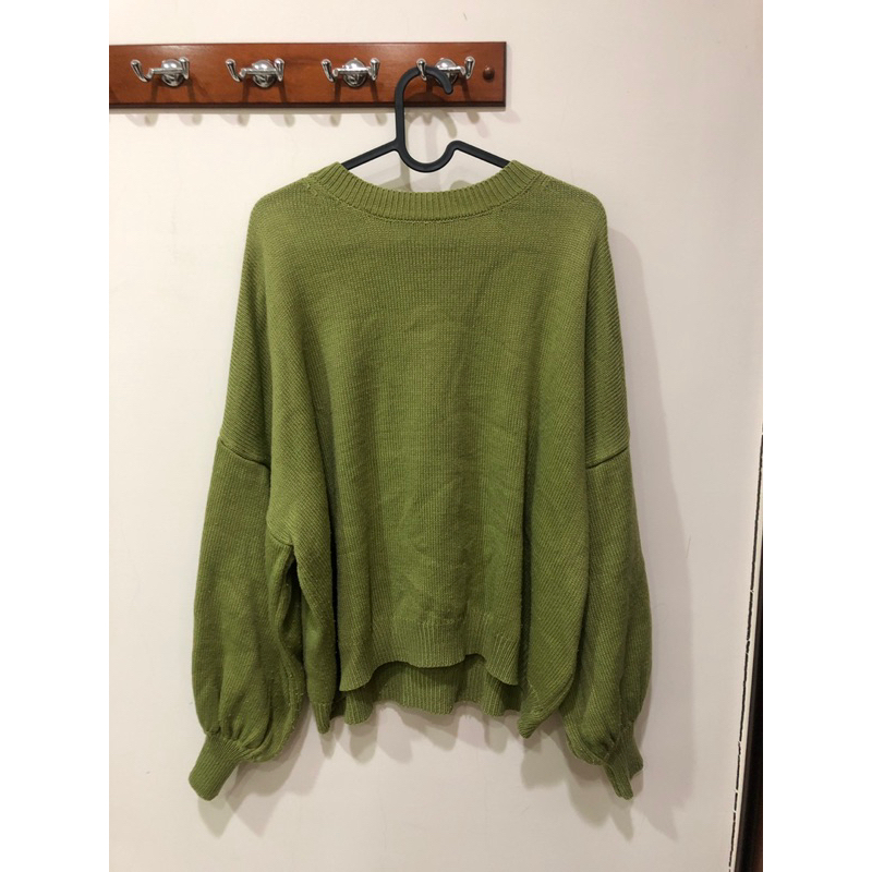 【自售/二手/古著】韓系草綠色毛衣