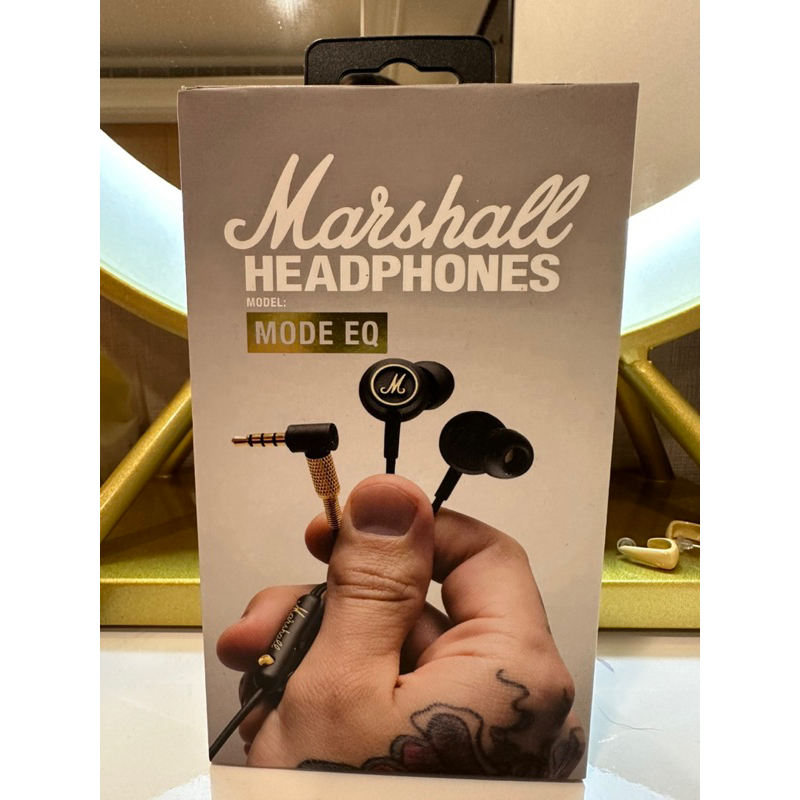 『全新未拆封』英國 Marshall Mode EQ 入耳式麥克風耳機(黑銅色)