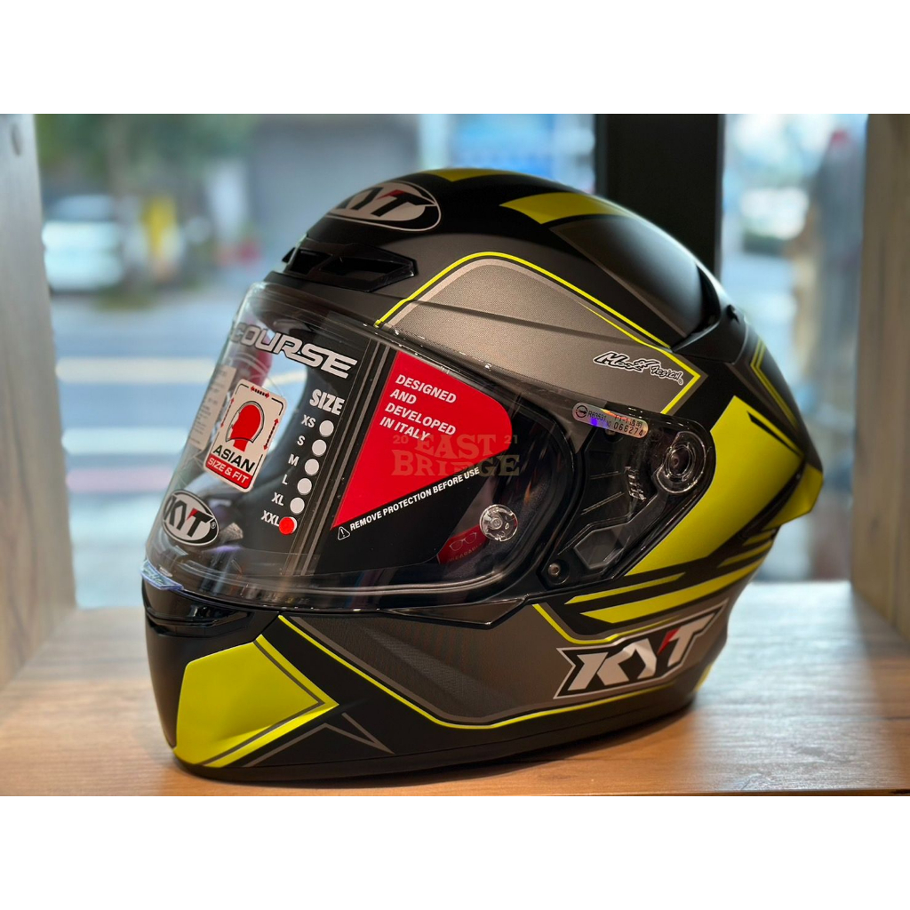 ◆東橋安全帽 EB HELMET◆KYT TTC #T消光黃 內襯可拆洗 可加購鴨尾 全罩式