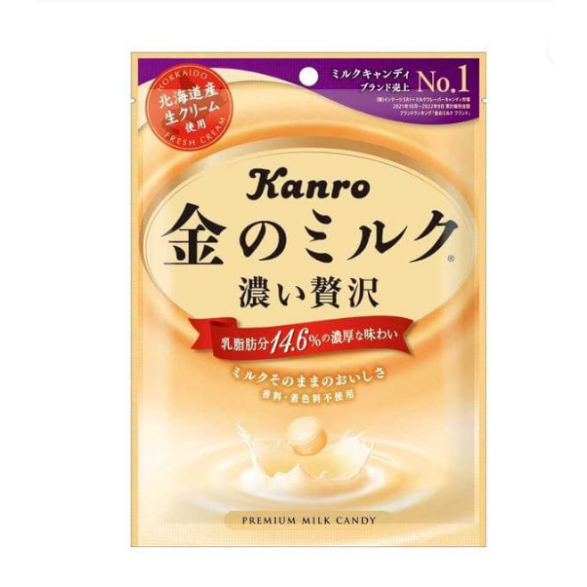 日本代購_甘樂 KANRO 黃金牛奶糖 80g