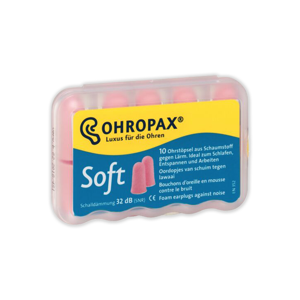 德國 安耳悠 靜音耳塞 膚色 5對盒裝 OHROPAX SOFT 柔軟 泡棉 慢回彈 可水洗 降噪 隔音 隔音耳塞