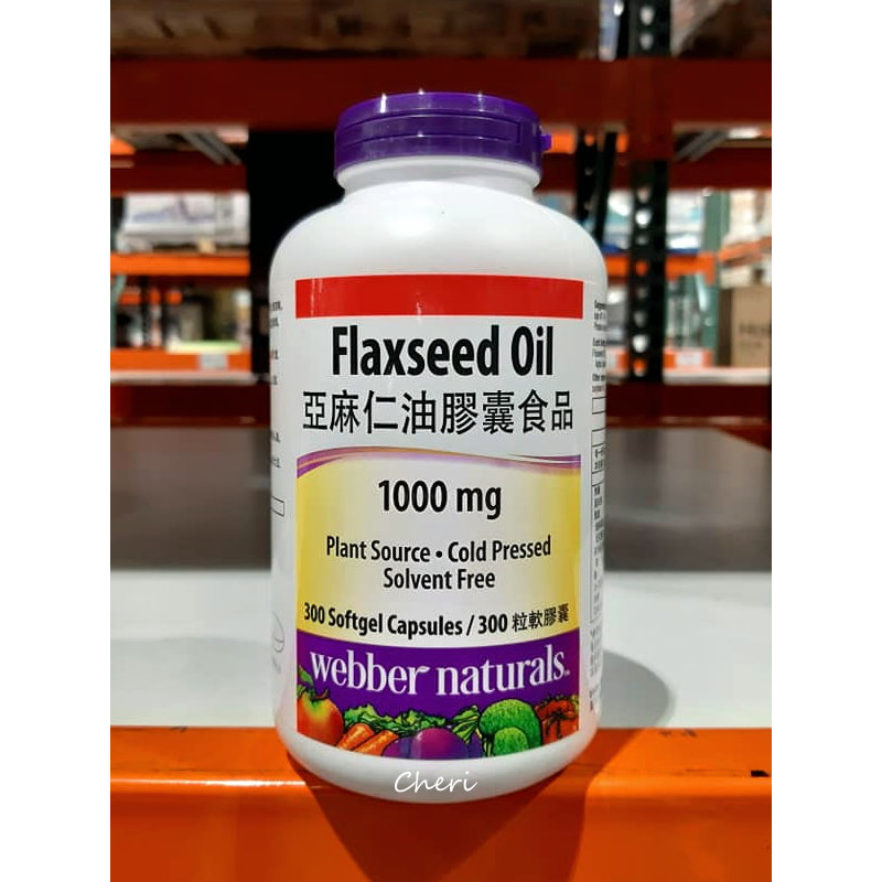 BLANC_COSTCO 好市多 加拿大 Webber Naturals 亞麻仁油膠囊 300粒 不飽和脂肪酸 休