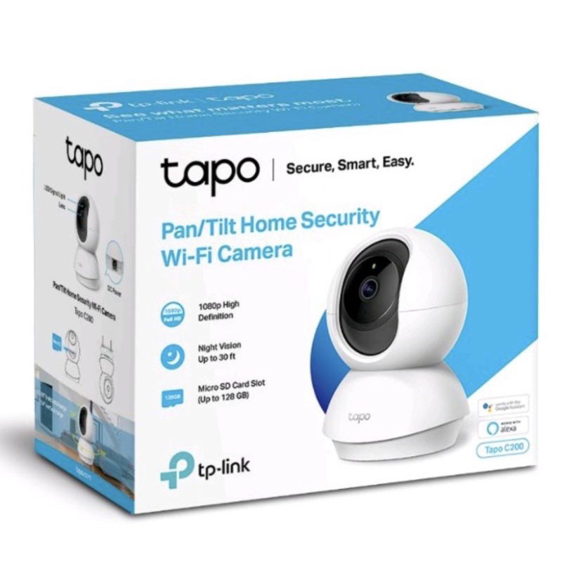 TP-Link Tapo C200 WiFi 可旋轉攝影機 禮物 遠端操控 全程錄影 監控 夜視 高清(不含記憶卡)