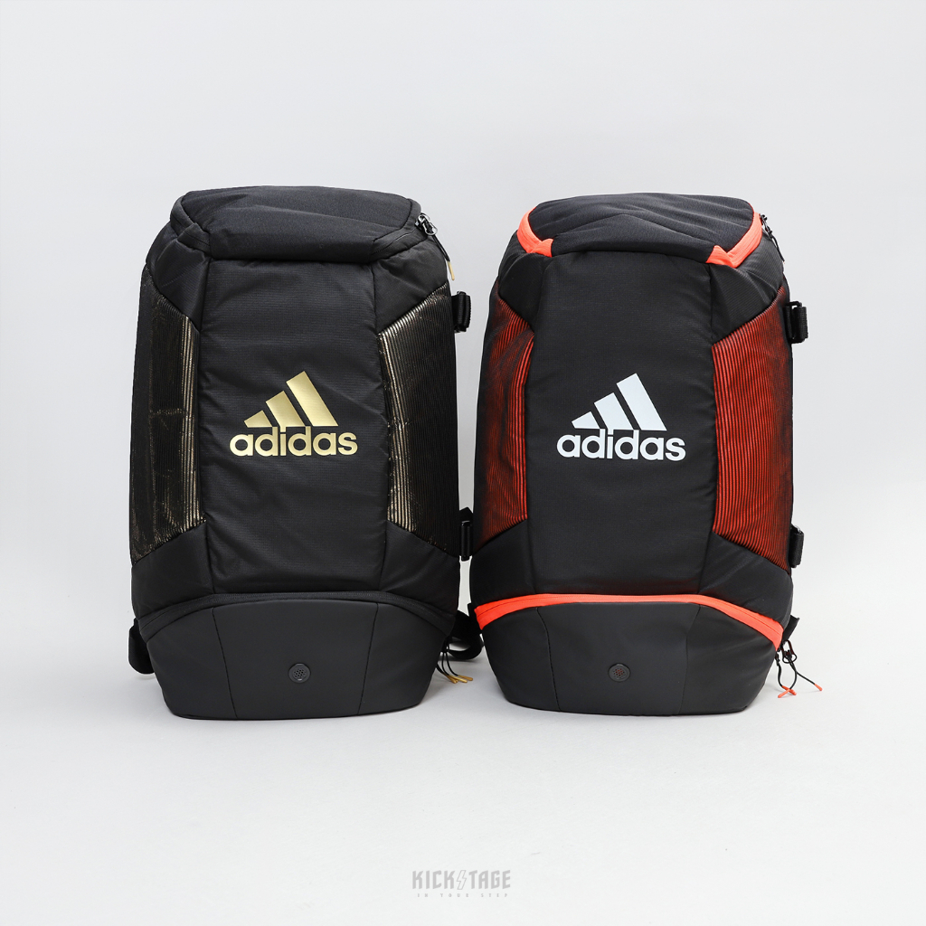 ADIDAS 3-STRIPES XS5 BACKPACK 立體 挺版 後背包 黑金【MG0066】黑紅【ME0010】