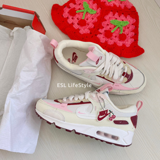 現貨 NIKE AIR MAX 90 FUTURA 奶油 酒紅 情人節 櫻桃 愛心 氣墊 女鞋 FD4615-111