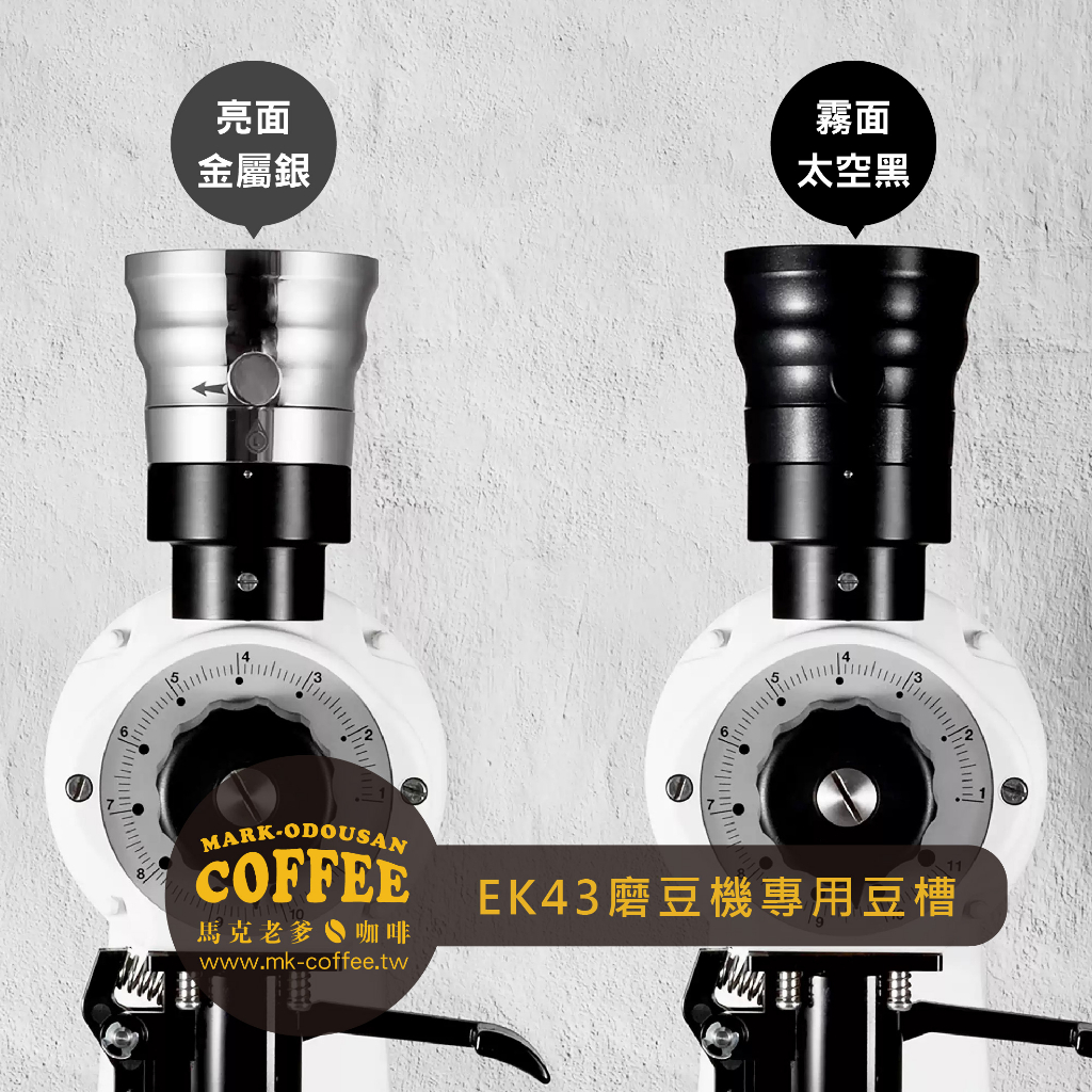 【馬克老爹咖啡】Mahlkonig EK43/EK43S/EKK43/K30磨豆機專用不鏽鋼豆槽-質感黑/亮銀色