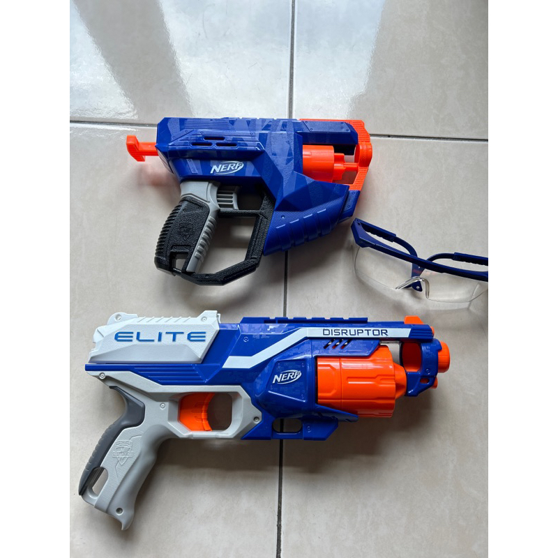 NERF  玩具槍 兩隻槍+子彈（約150）發+防護眼鏡