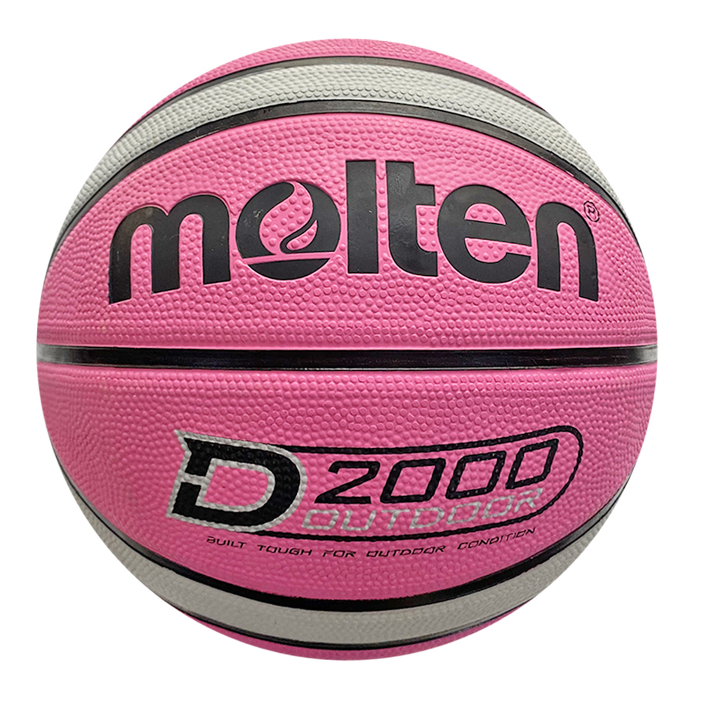Molten 籃球 7號 男子 室外 大學 橡膠 深溝 12片貼 彈力 韌性 粉灰 B7D2005-PH【S.E運動】