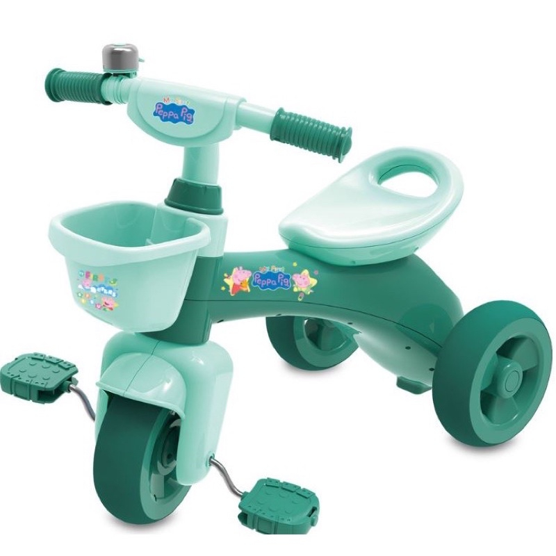 好奇 可愛佩佩豬三輪車 兒童幼童 玩具車 學步車 助步車 滑步車 藍色 全新 現貨
