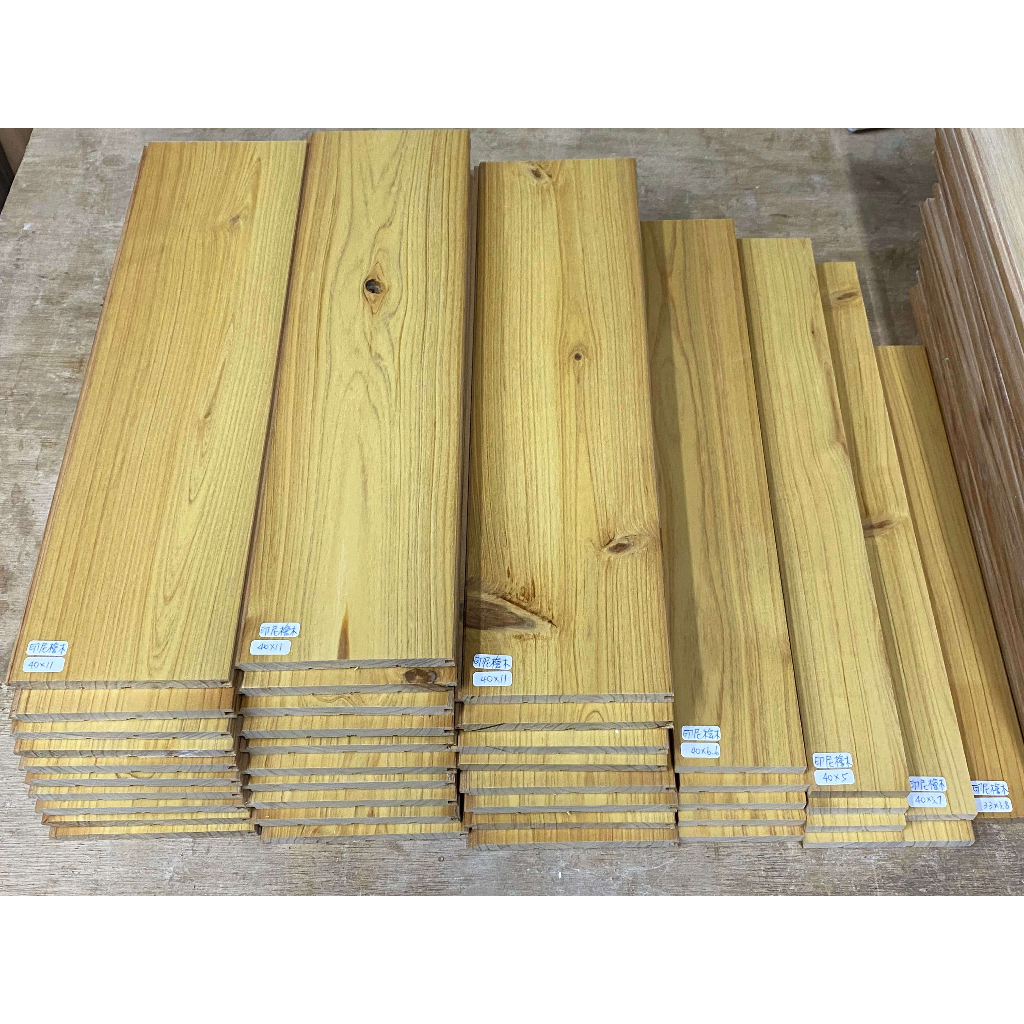 [丸木工坊] 印尼檜木 壁板 檜木板 檜木薄板 原木 DIY 材料 背板 牆板 木料 木板 有背溝 有漆 實木
