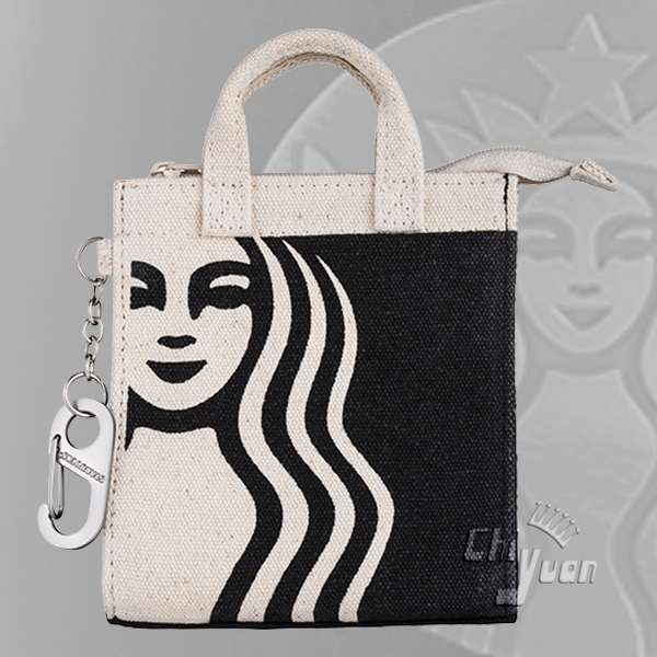 Starbucks 台灣星巴克 2020 經典黑SIREN零錢包 帆布提袋造型 黑女神LOGO 錢包 收納包