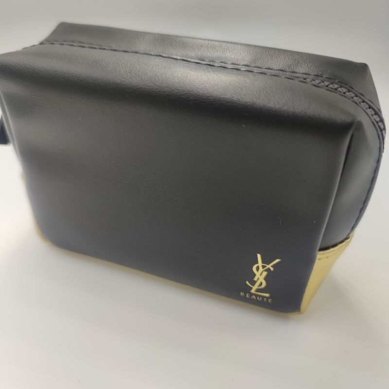 Ysl 聖羅蘭 化妝包 刷具包 零錢包 彩妝包 黑色時尚收納盒 煙盒 束口袋