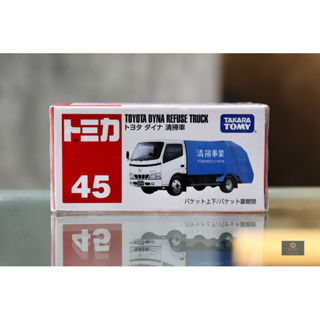 (竹北卡谷現貨 Tomica No.45 TOYOTA DYNA 附集點貼紙 清掃車 多美小汽車