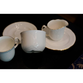 【旭鑫】Royal Doulton Tiara系列 英國 骨瓷 瓷器 下午茶 杯組 茶杯 咖啡杯 糖碗 牛奶壺 E.42