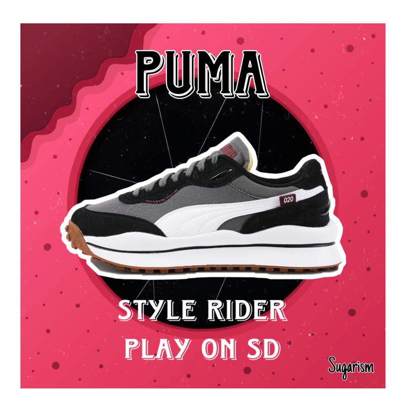 PUMA Style Rider play On SD 男女尺寸 復古 休閒鞋 慢跑鞋 焦糖底 黑灰白 37458803