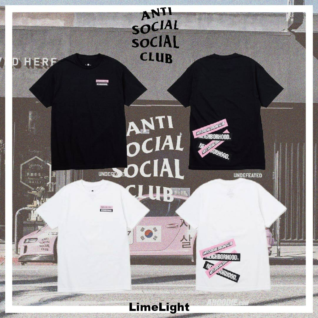 ☆LimeLight☆ Anti Social Social Club Neighborhood 貼布字體款 黑/白