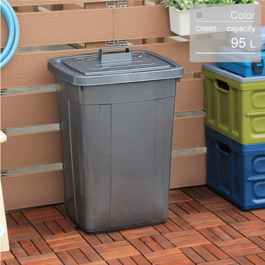 收主意/KEYWAY/聯府銀采附蓋萬用桶95L(方型)CN995台灣製資源回收垃圾分類 垃圾桶