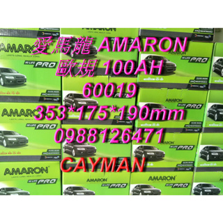 AMARON 愛馬龍 60019 歐規電池 汽車電池 汽車電瓶 12V 100AH CAYMAN G14 60044