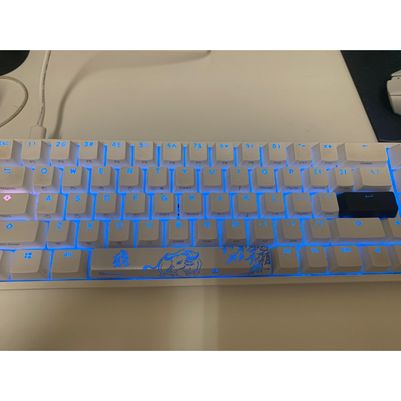 Ducky One 2 SF RGB 65%機械式鍵盤 白 青軸 電競