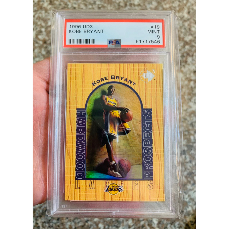 NBA球員卡 1996-97 UD3 湖人傳奇球星黑曼巴老大Kobe Bryant RC 新人卡PSA9鑑定卡！