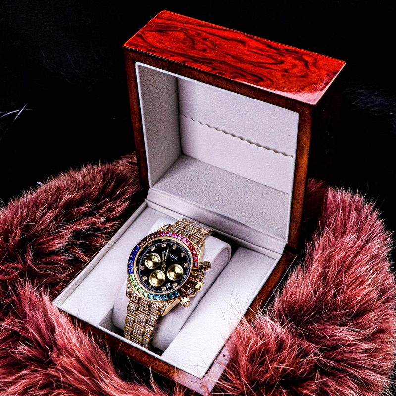 PINTIME彩鑽水桶錶原廠正貨 不鏽鋼款錶(全新 吊牌末拆）法國皇家御用 手錶 鑽錶