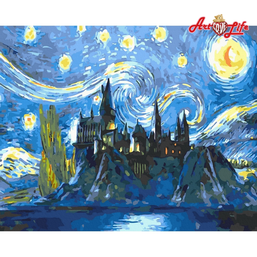 【ArtLife 藝術生活】DT160星空月夜_40x50cm含框 DIY 數字油畫 彩繪 全館現貨