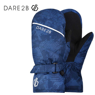 Dare 2b 英國 兒童二指保暖手套 Roaring Ski Mitts 藍印花 DBG315-UT8 綠野山房