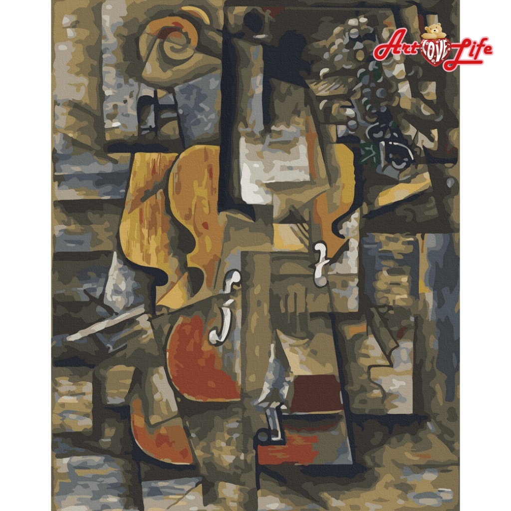 【ArtLife 藝術生活】DT217畢卡索 小提琴與葡萄_40x50cm含框 DIY 數字油畫 彩繪 全館現貨