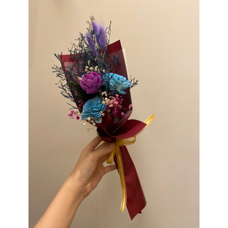 乾燥花 永生花 小型花束 紅色系花束 情人節花束 畢業花束 客製化花束 送禮 平價 台北花店