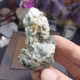 飛水晶-84(58g)水晶黃鐵(銅)共生原礦