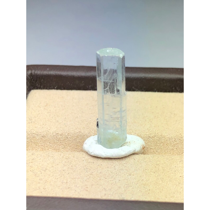 【磊晶城水晶館】嚴選天然高冰透 海藍寶原礦 海水藍寶 Aquamarine 海藍寶原石 粉16