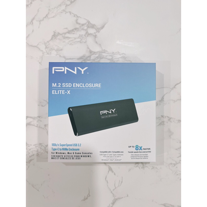 PNY 必恩威 Elite-X PCIe SSD外接盒 USB3.2 Gen 2 PSD0CS2040-RB 深灰