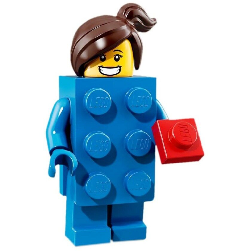 樂高 71021 人偶 第18代 3號 積木女孩｜LEGO 71021 Minifig Brick Suit Girl