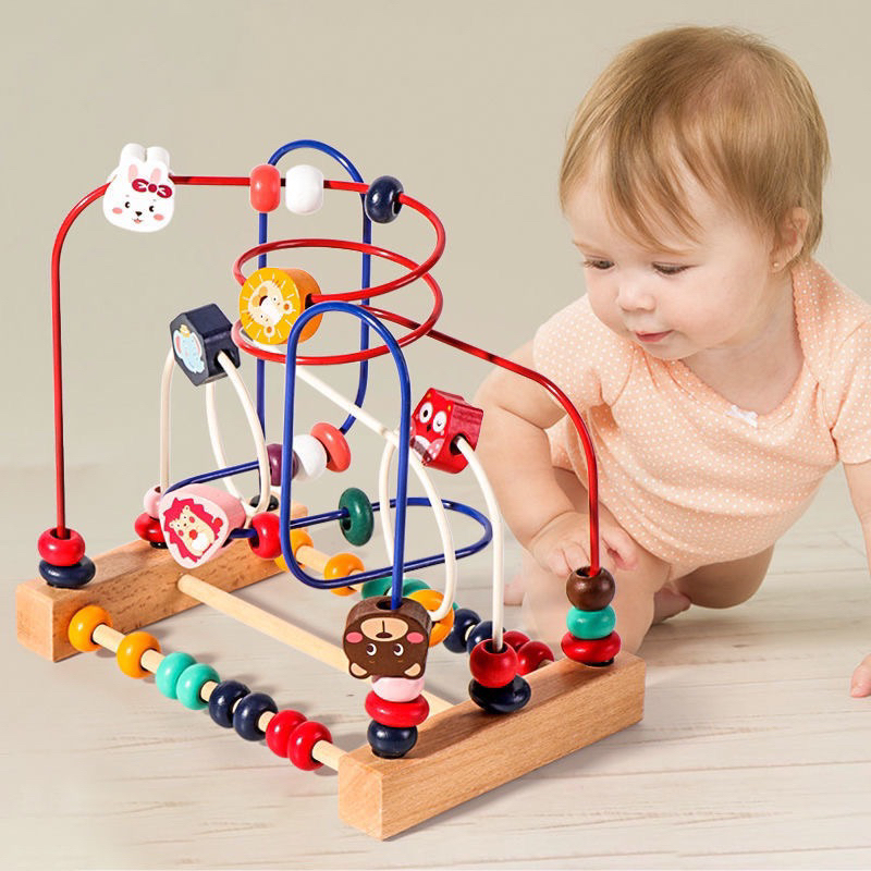 嬰兒繞珠串珠子男女孩益智力動腦早教玩具