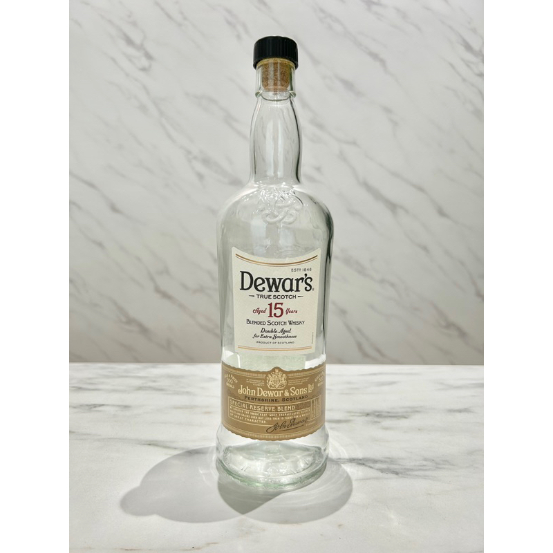 帝王 Dewars 15年威士忌 1L「空酒瓶」