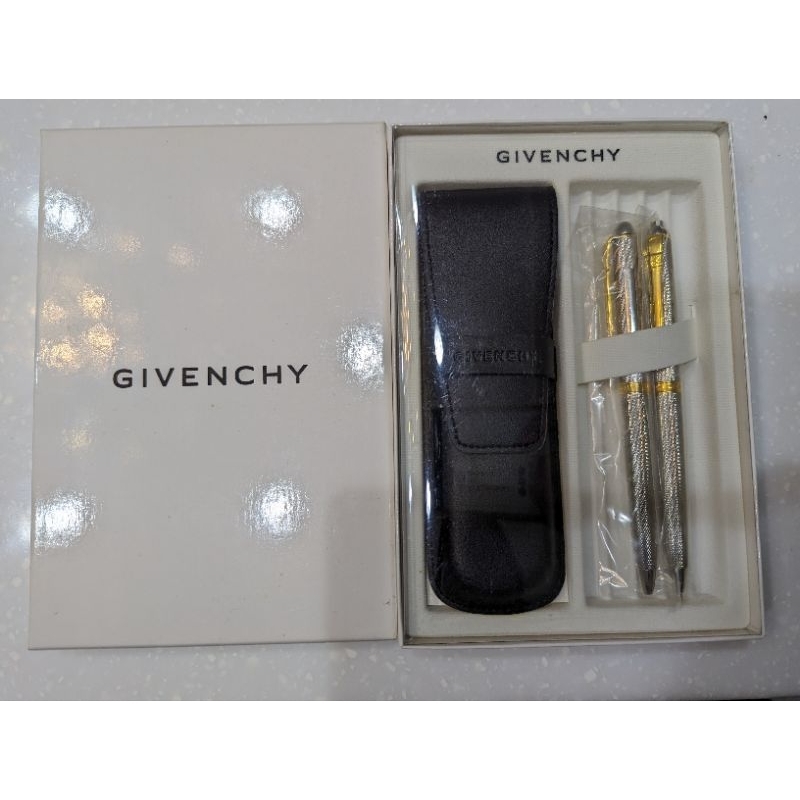 法國紀梵希 Givenchy 經典原子筆/自動鉛筆皮套組 庫存新品